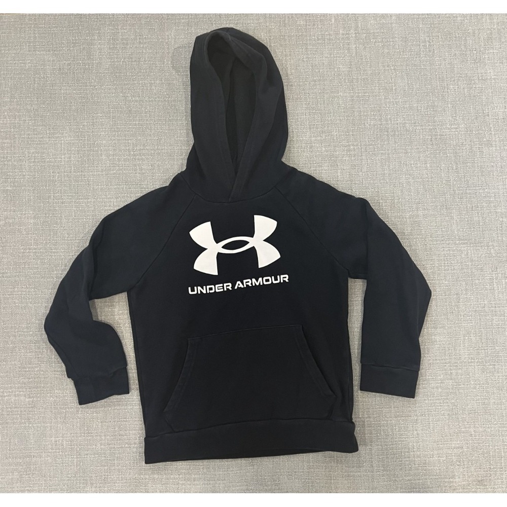 Under Armour Pullover Hoodie Black Boys Youth Small